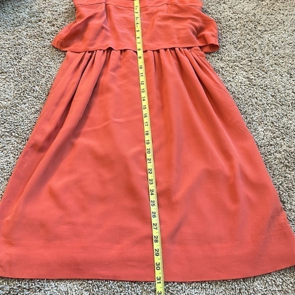 Madewell Camisole Overlay orange Silk Slipdress size 2 - Picture 15 of 16